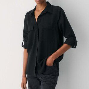 Aritzia Babaton black utility shirt